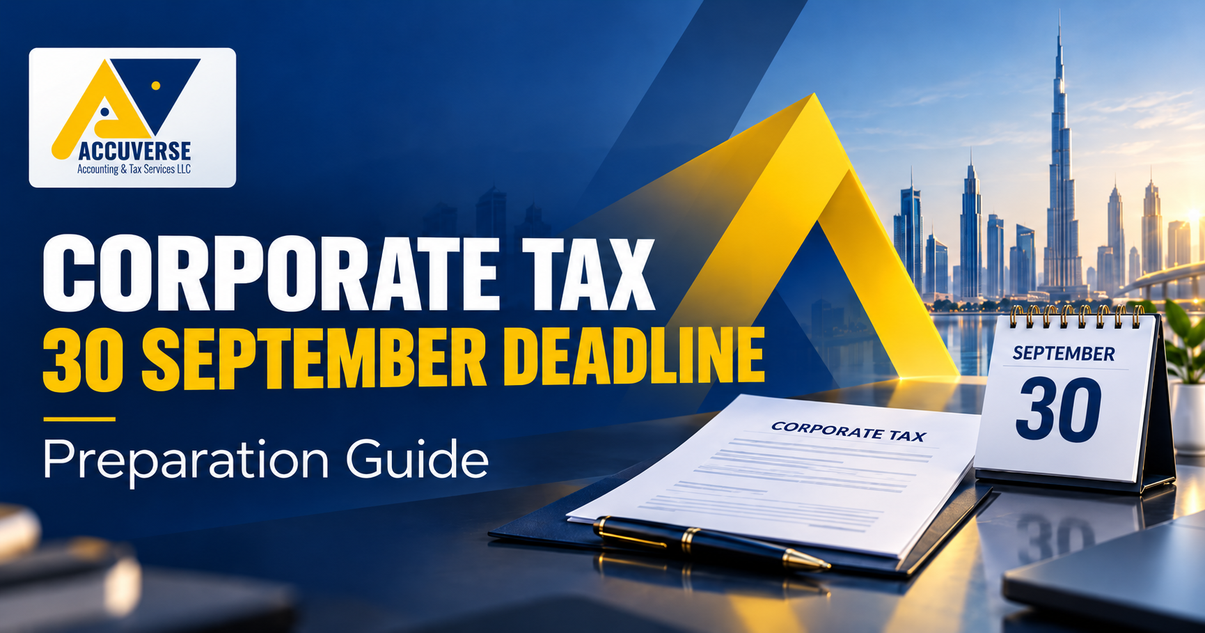 UAE business team preparing for the 30 September Corporate Tax filing deadline